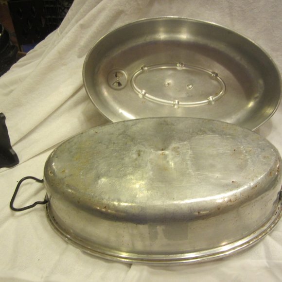 VTG ACUCO OVAL ROASTER PAN, ALUMINM WITH LID - Picture 4 of 8